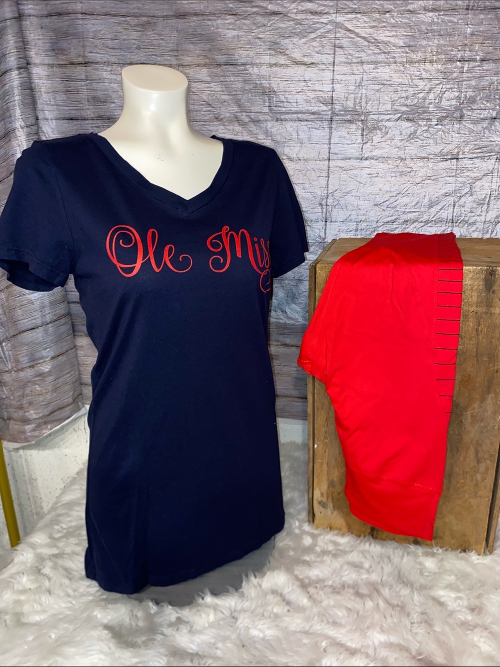 Venley Ole Miss V-Neck Tunic Top